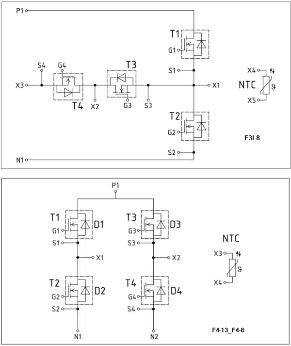 アプリケーション回路図 - Infineon Technologies EasyPACK™ CoolSiC™ Trench MOSFETモジュール