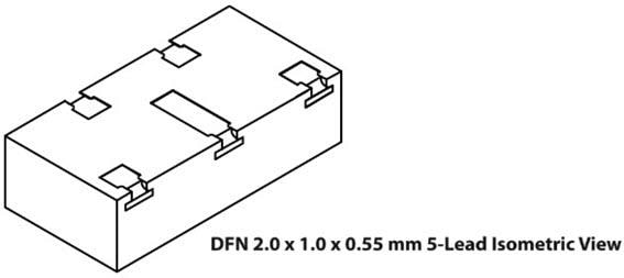 機械図面 - Semtech RClamp® 10022PWQ 過渡電圧サプレッサ（TVS）