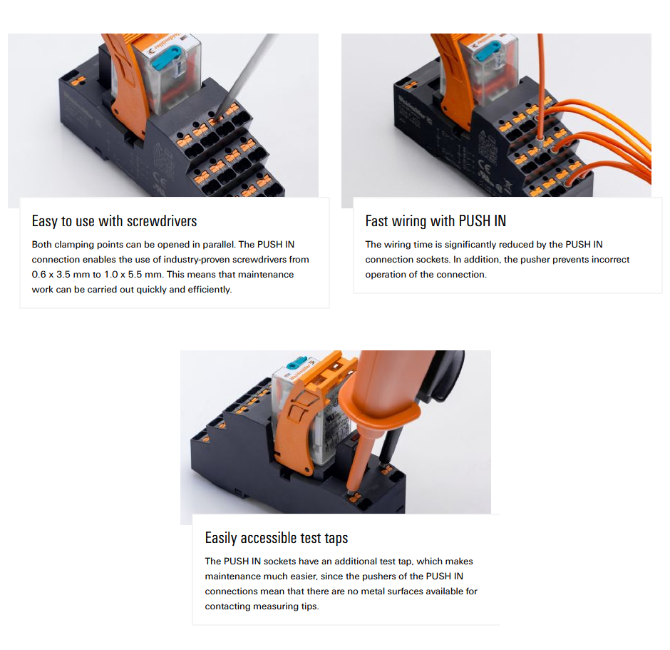 チャート - Weidmuller CUBESERIES産業用リレーモジュール