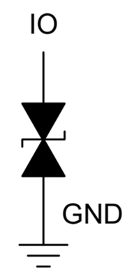 ブロック図 - Texas Instruments ESD501/ESD501-Q1低容量ESDダイオード