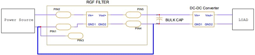 回路図 - TDK-Lambda RGFボード取り付けEMCフィルタ
