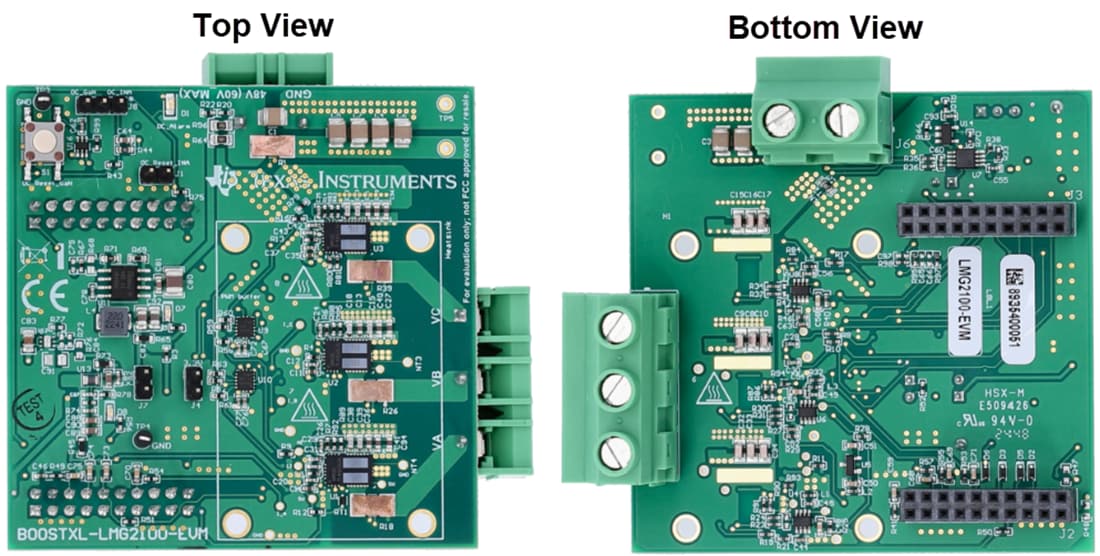 機械図面 - Texas Instruments BOOSTXL-LMG2100-MD 電力段の評価基板