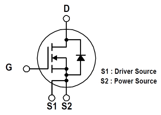アプリケーション回路図 - onsemi NTBL032N065M3S炭化ケイ素（SIC）MOSFET