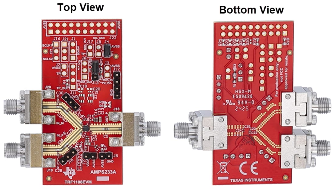 機械図面 - Texas Instruments TRF1108EVM RFアンプ評価モジュール