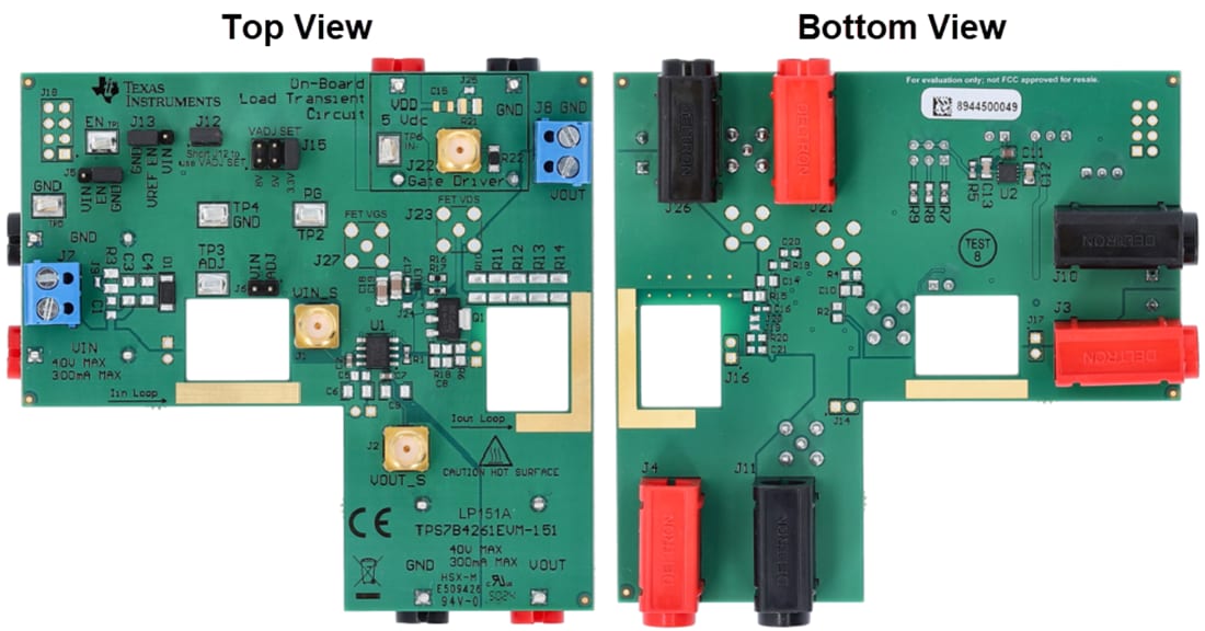 機械図面 - Texas Instruments TPS7B4261EVM-151レギュレータ評価モジュール