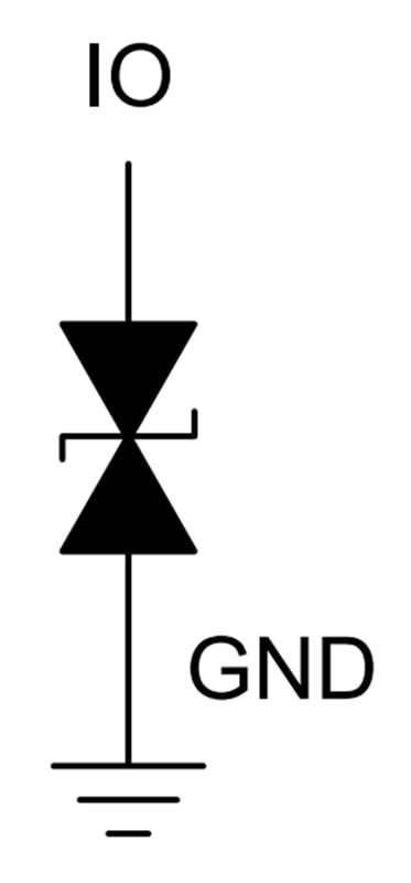 ブロック図 - Texas Instruments ESD701/ESD701-Q1 ESD保護ダイオード