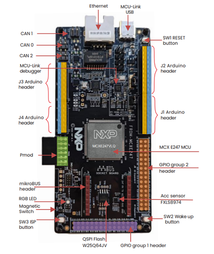 ロケーション回路 - NXP Semiconductors FRDM-MCXE247開発ボード