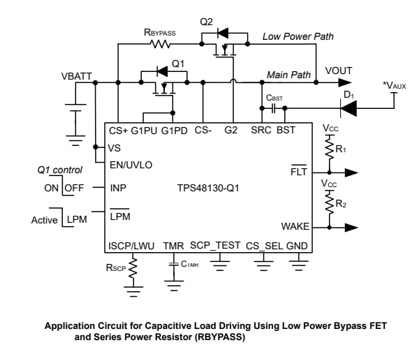 アプリケーション回路図 - Texas Instruments TPS4813-Q1高圧側ドライバ