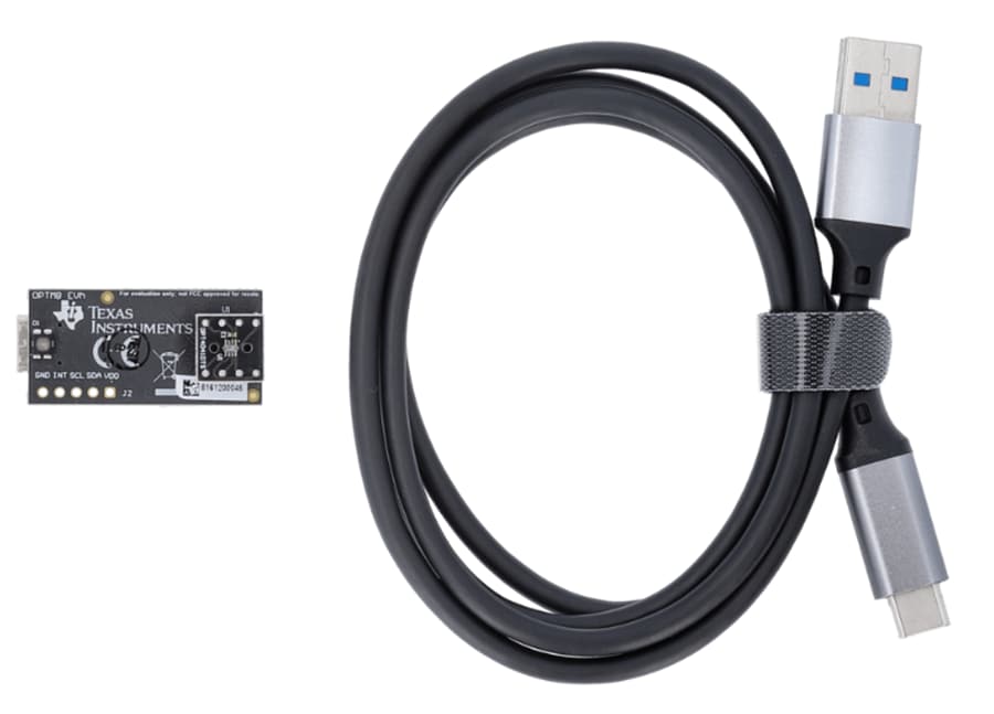 機械図面 - Texas Instruments OPT4041DTSEVM センサ評価基板 (EVM)