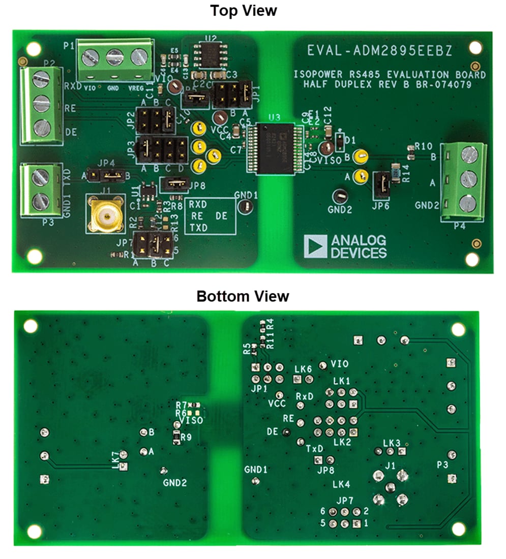 機械図面 - Analog Devices Inc. EVAL-ADM2895EEBZ評価ボード（ADM2895E用）