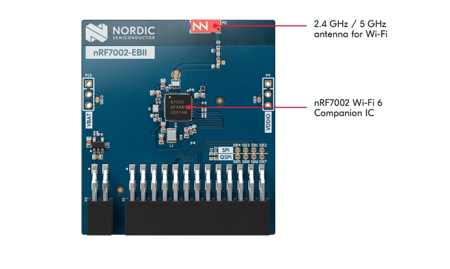 Block Diagram - Nordic Semiconductor nRF7002 Expansion Board II