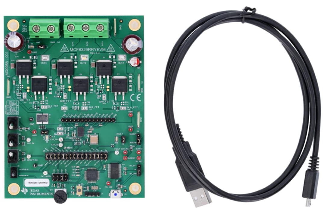 機械図面 - Texas Instruments MCF8329RRYEVM ドライバ評価モジュール (EVM)