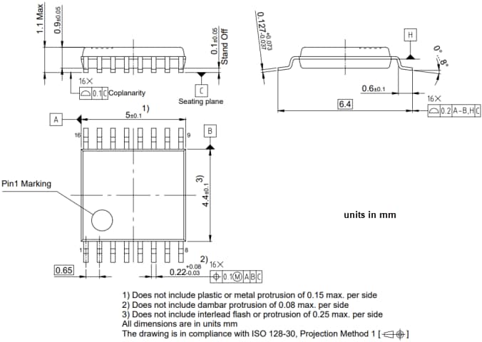 機械図面 - Infineon Technologies TLE4802 XENSIV™ 誘導式位置センサ