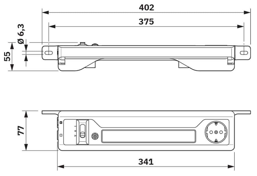 機械図面 - Phoenix Contact 制御盤用LED照明