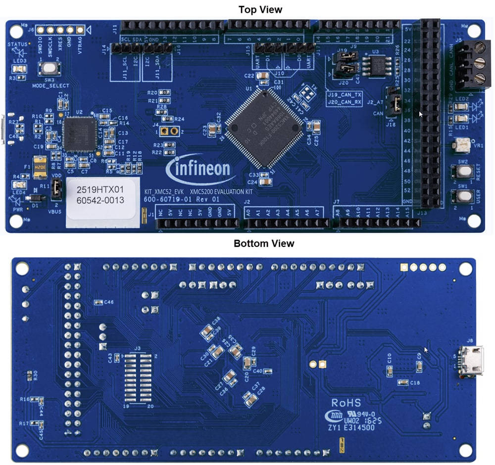 機械図面 - Infineon Technologies XMC5200評価ボード