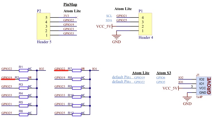 Schematic - M5Stack Atomic ToChain Base Interface Adapter Board