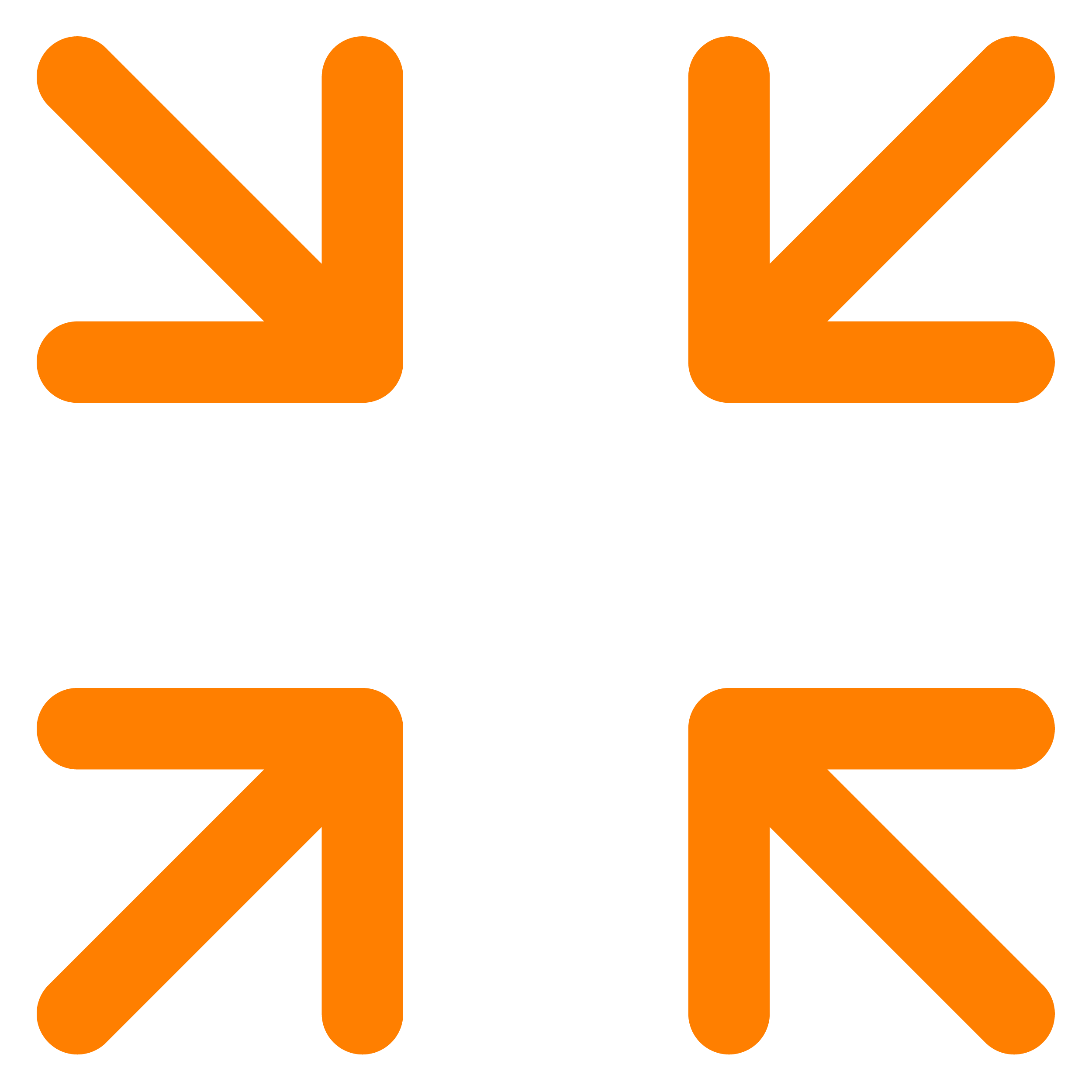 矢印が互いに縮小していく