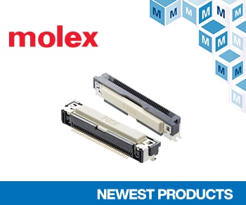 Mouser Now Shipping Molex Easy-On FFC/FPC One-Touch Connectors for Automotive Infotainment and More